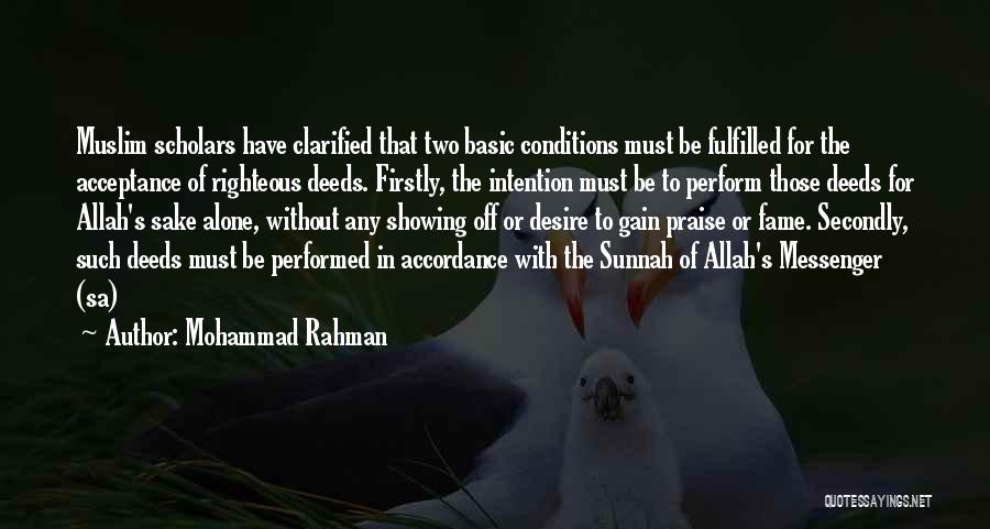 Best Islamic Scholars Quotes By Mohammad Rahman