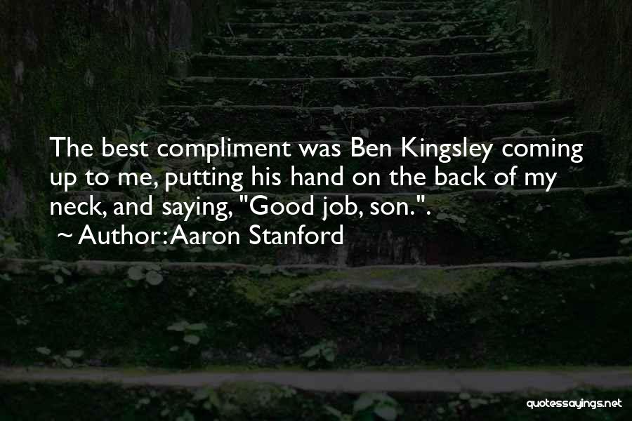 Best Kingsley Quotes By Aaron Stanford