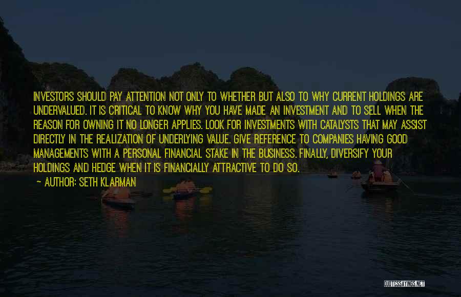 Best Klarman Quotes By Seth Klarman
