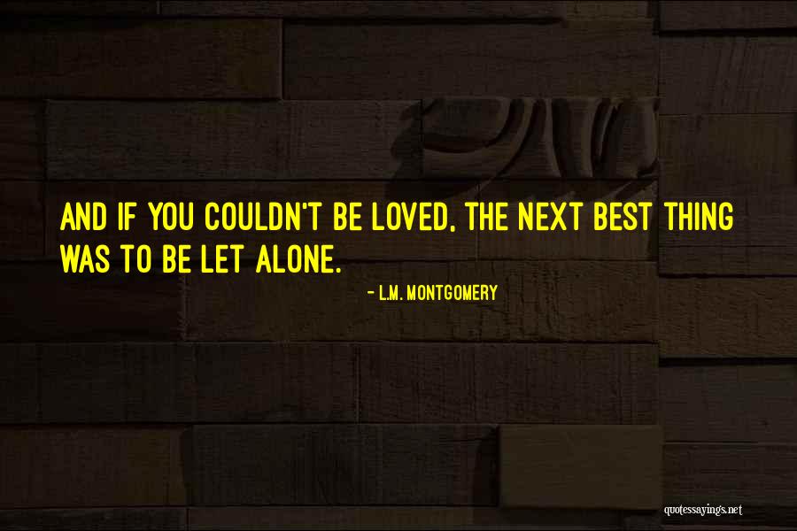 Best L Love You Quotes By L.M. Montgomery