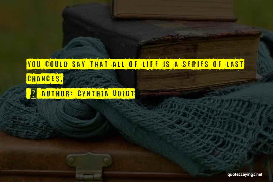 Best Last Chance Quotes By Cynthia Voigt