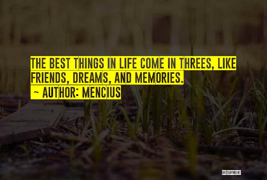 Best Life Dream Quotes By Mencius