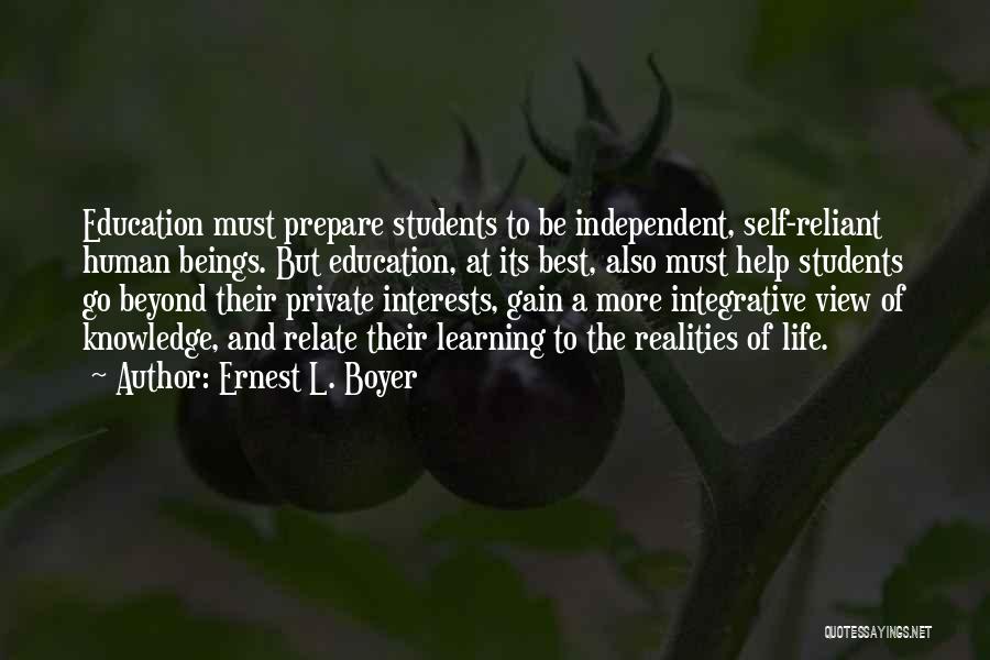 Best Life Learning Quotes By Ernest L. Boyer