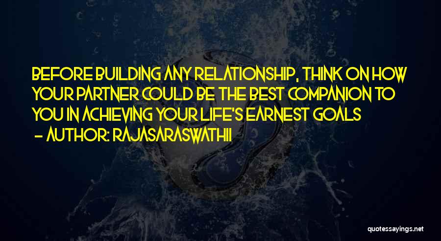 Best Life Partner Quotes By Rajasaraswathii