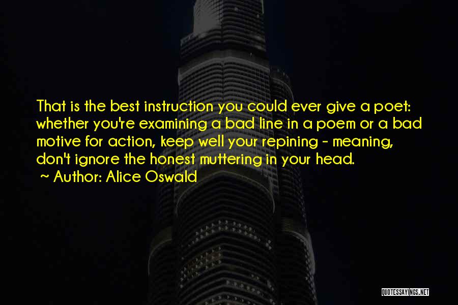 Best Line For Quotes By Alice Oswald