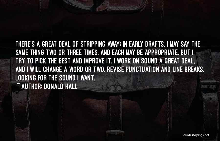 Best Line For Quotes By Donald Hall