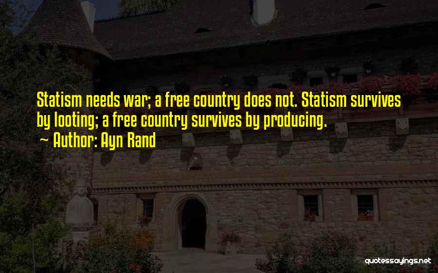 Best Looting Quotes By Ayn Rand