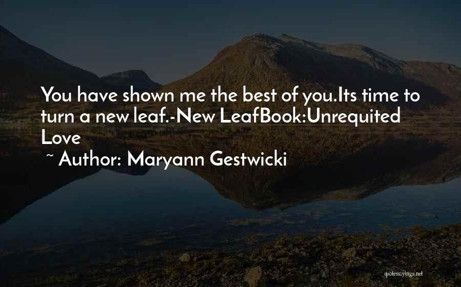 Best Love Book Quotes By Maryann Gestwicki