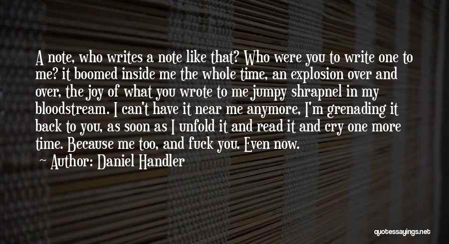 Best Love Note Quotes By Daniel Handler