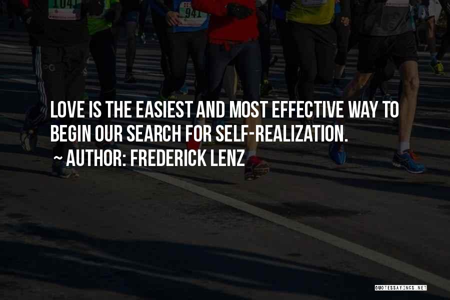 Best Love Realization Quotes By Frederick Lenz