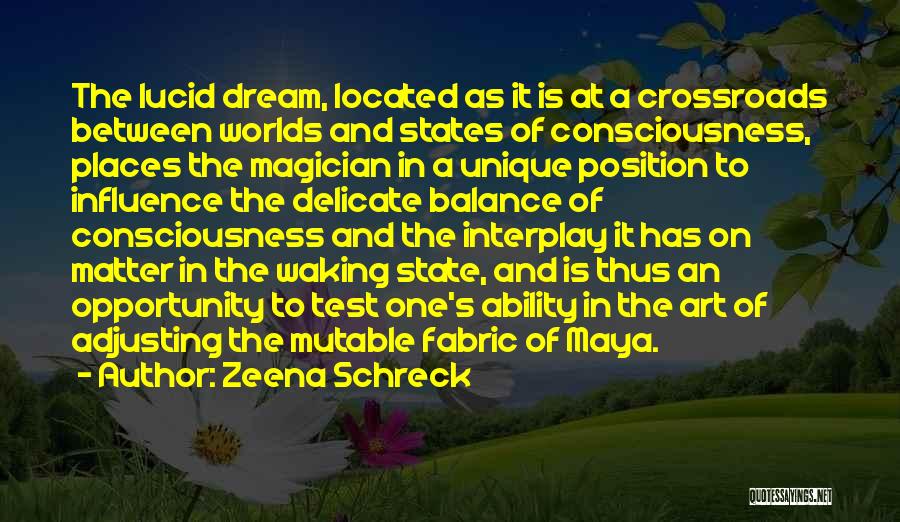 Best Lucid Dream Quotes By Zeena Schreck