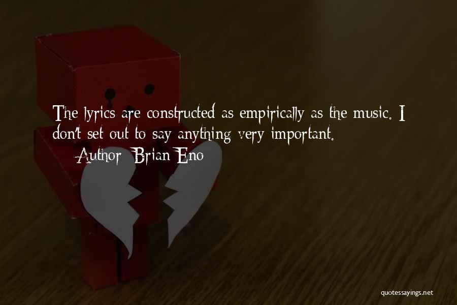 Best Lyrics And Quotes By Brian Eno