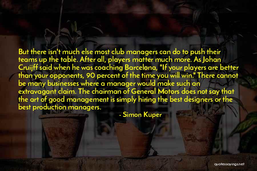 Best Manager Quotes By Simon Kuper