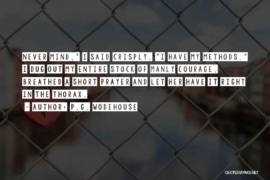 Best Manly Quotes By P.G. Wodehouse