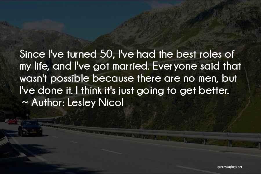Best Married Quotes By Lesley Nicol