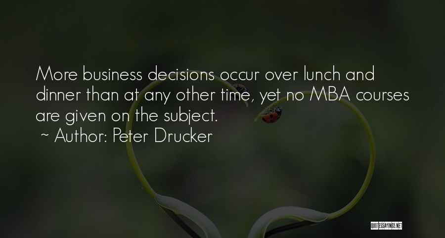 Best Mba Quotes By Peter Drucker