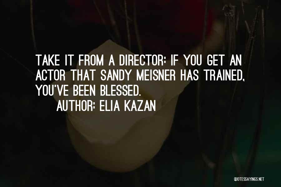 Best Meisner Quotes By Elia Kazan