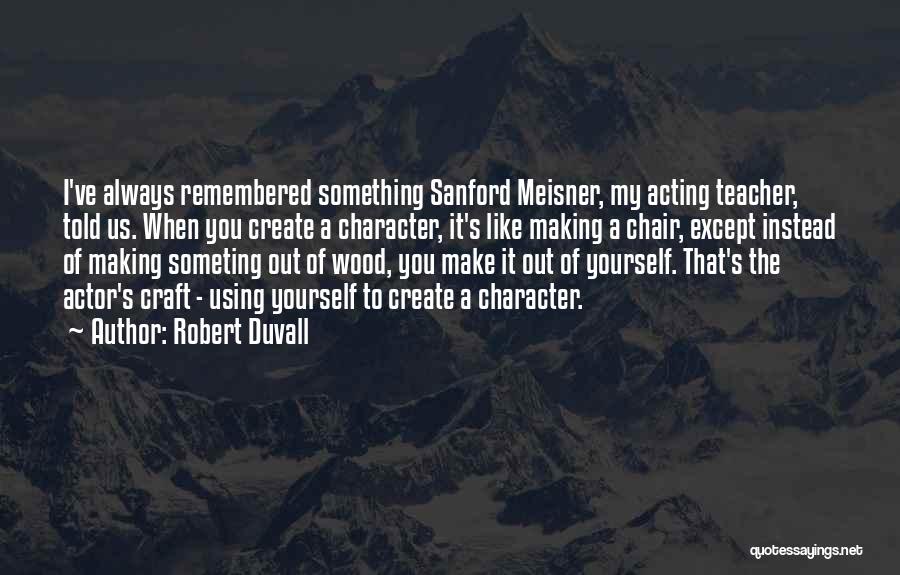 Best Meisner Quotes By Robert Duvall