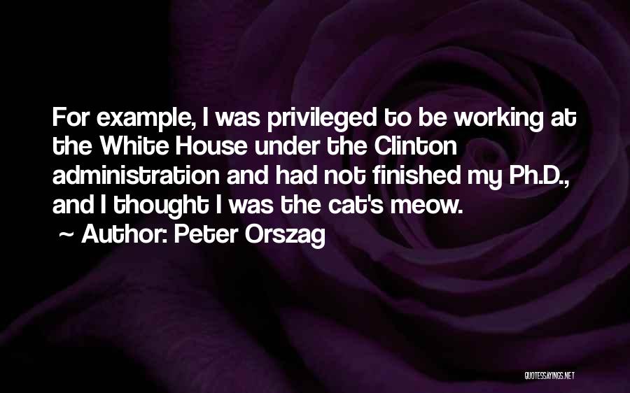 Best Meow Quotes By Peter Orszag