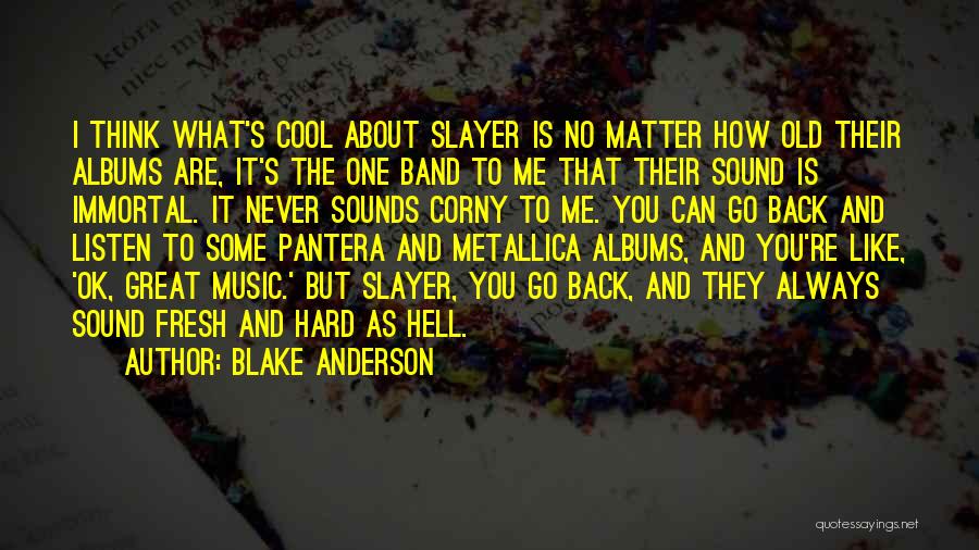 Best Metallica Quotes By Blake Anderson