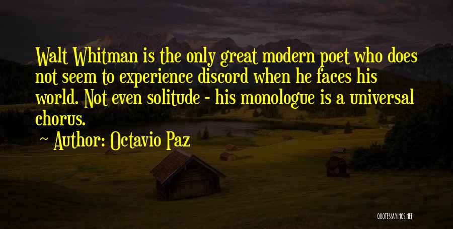 Best Monologue Quotes By Octavio Paz