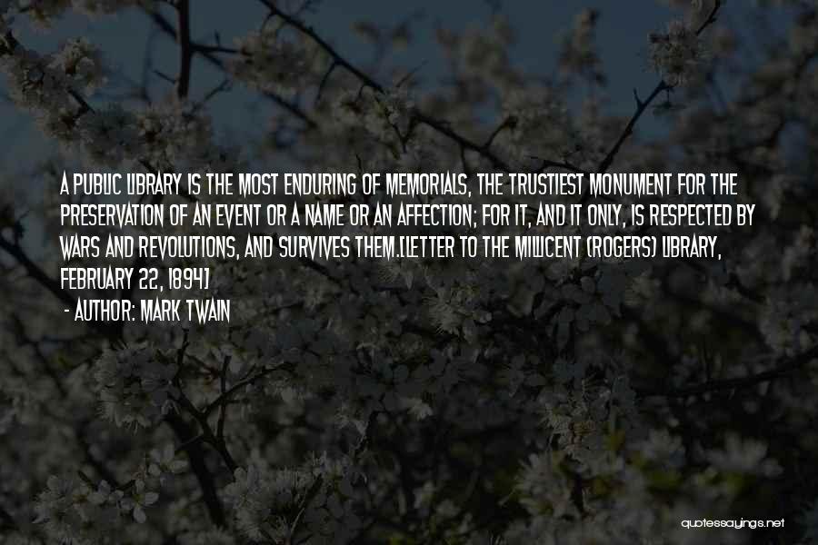 Best Monument Quotes By Mark Twain