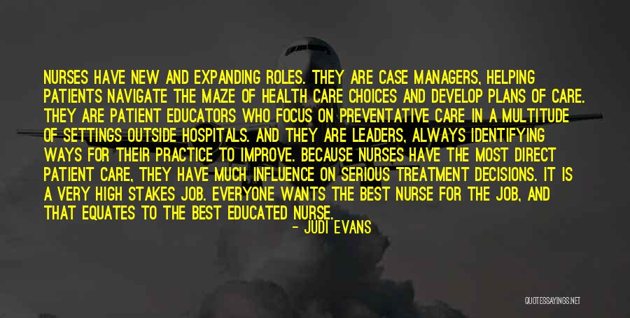 Best Nurse Quotes By Judi Evans