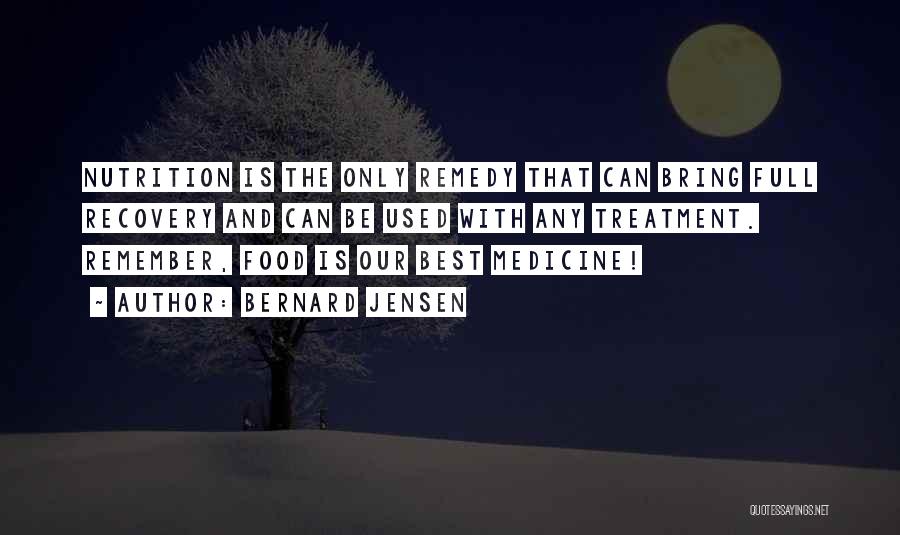 Best Nutrition Quotes By Bernard Jensen