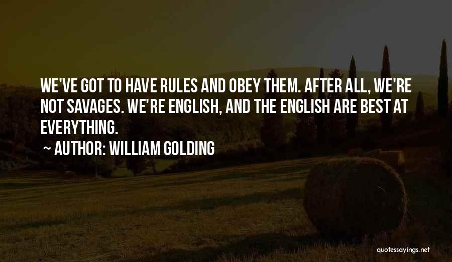 Best Obey Quotes By William Golding