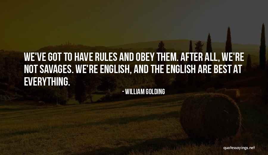 Best Obey Quotes By William Golding