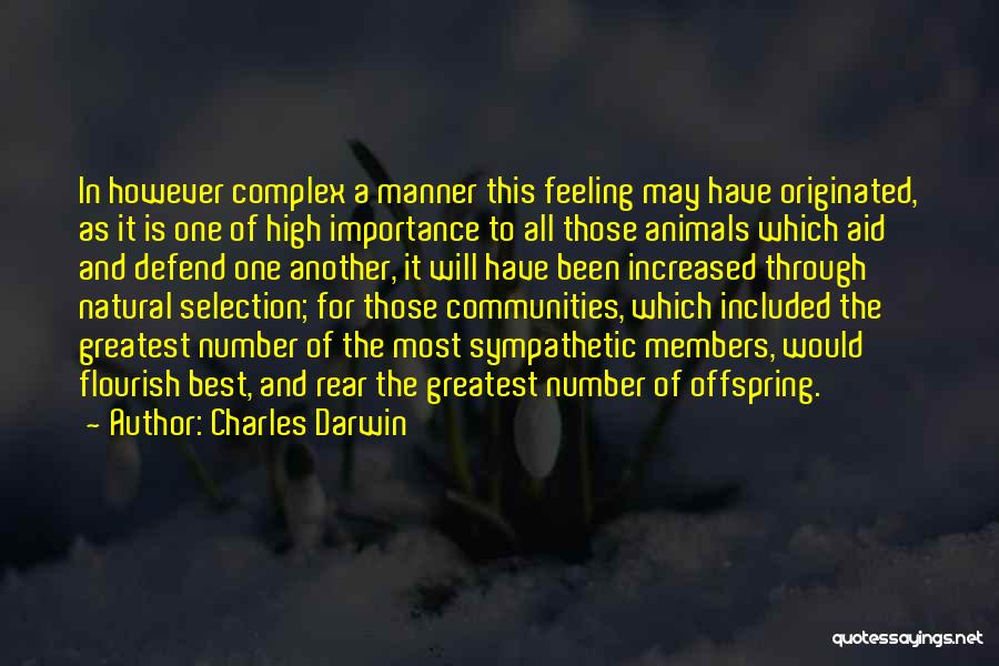 Best Offspring Quotes By Charles Darwin