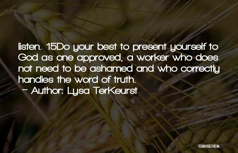 Best One Word Quotes By Lysa TerKeurst