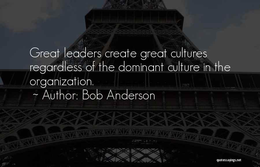 Best Organizational Culture Quotes By Bob Anderson