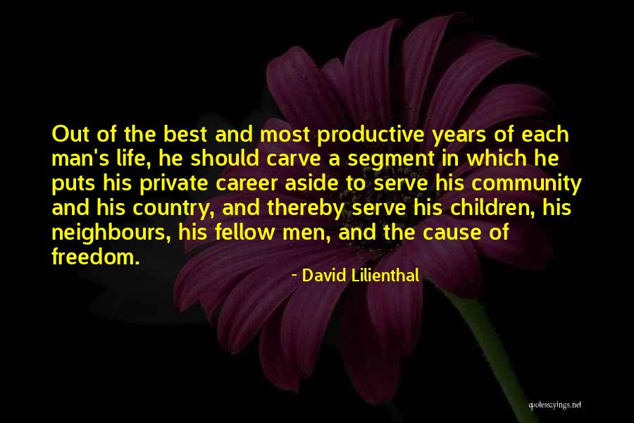 Best Out Of Life Quotes By David Lilienthal