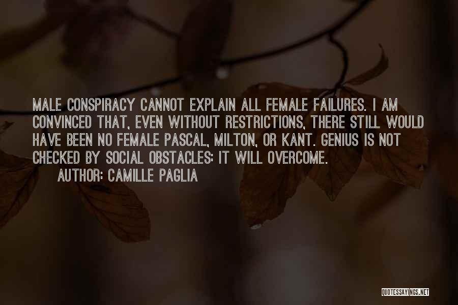 Best Overcoming Obstacles Quotes By Camille Paglia