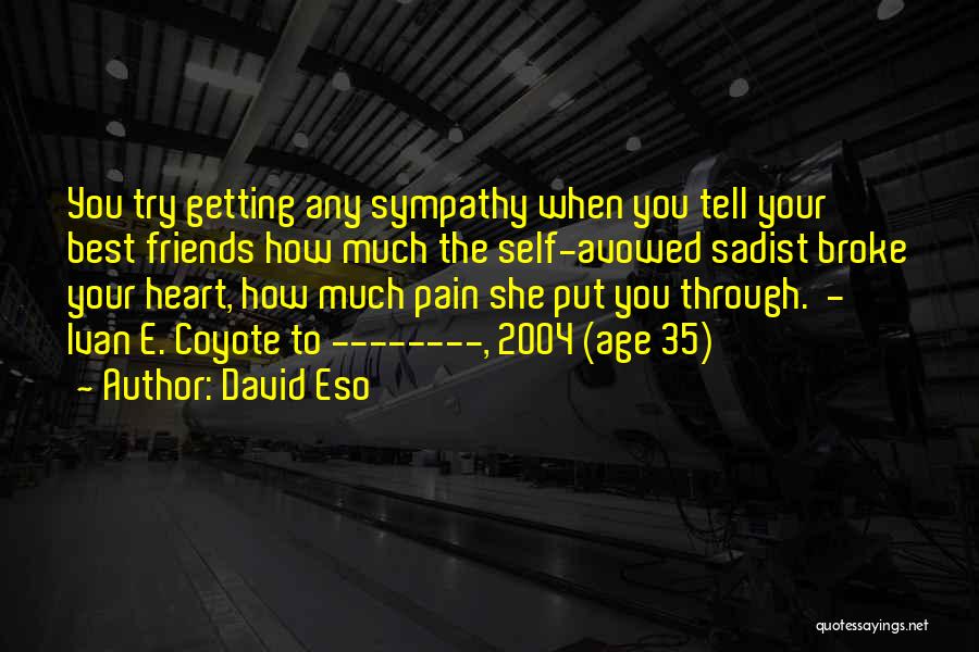 Best Pain Quotes By David Eso