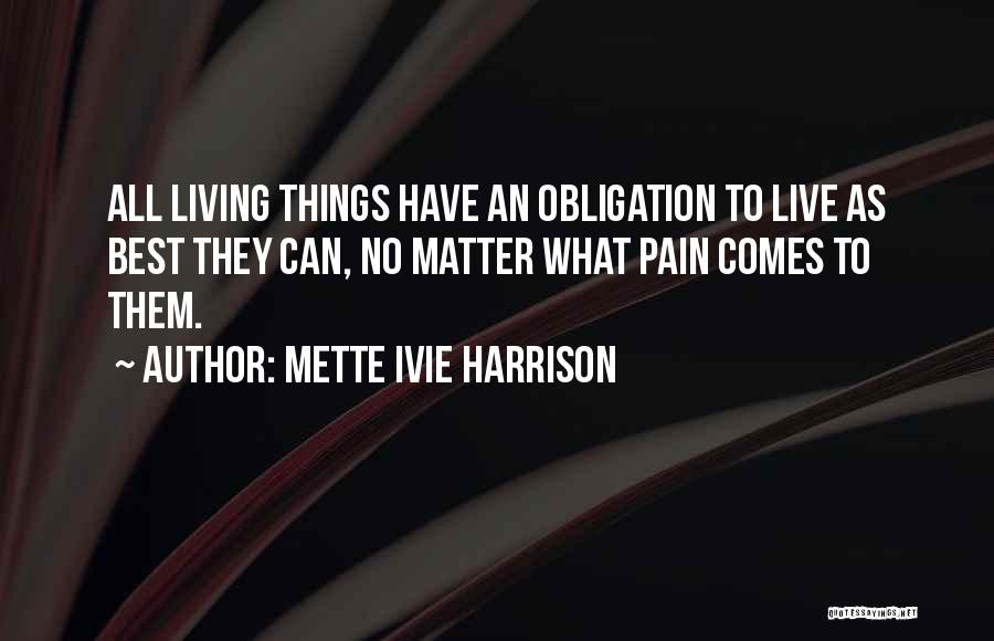 Best Pain Quotes By Mette Ivie Harrison