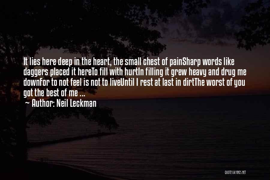 Best Pain Quotes By Neil Leckman