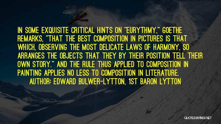 Best Painting Quotes By Edward Bulwer-Lytton, 1st Baron Lytton