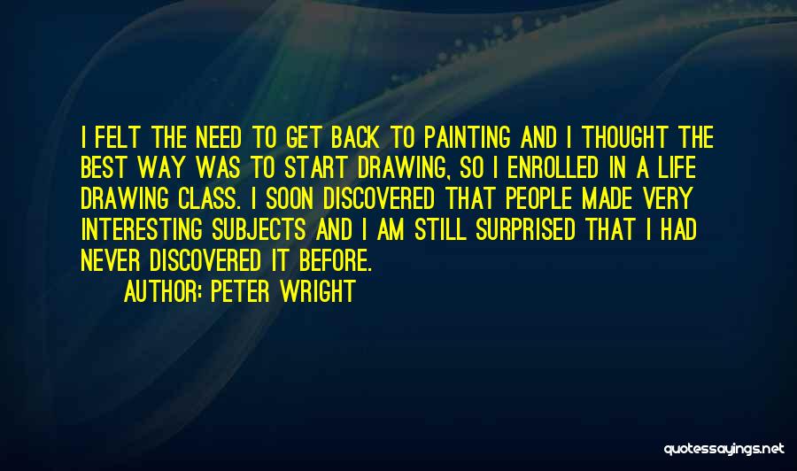 Best Painting Quotes By Peter Wright