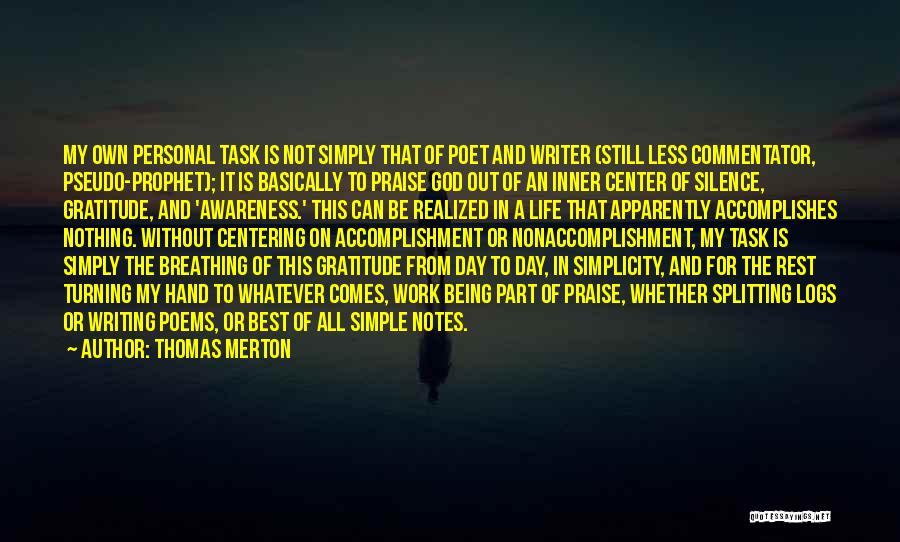 Best Part Of My Day Quotes By Thomas Merton