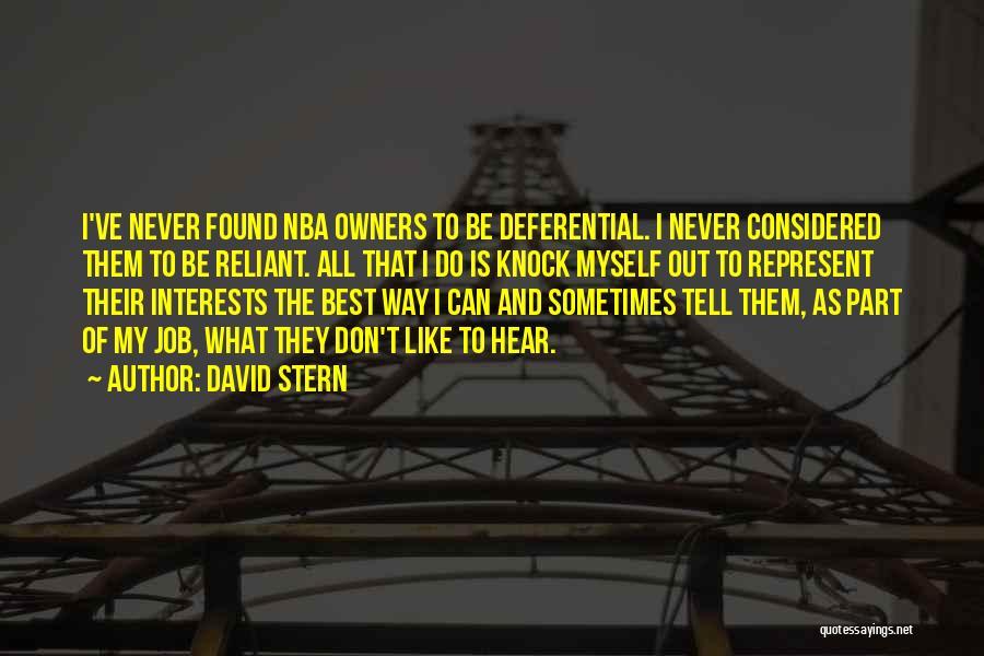 Best Part Of My Job Quotes By David Stern