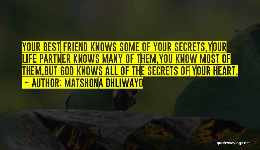 Best Partner Quotes By Matshona Dhliwayo