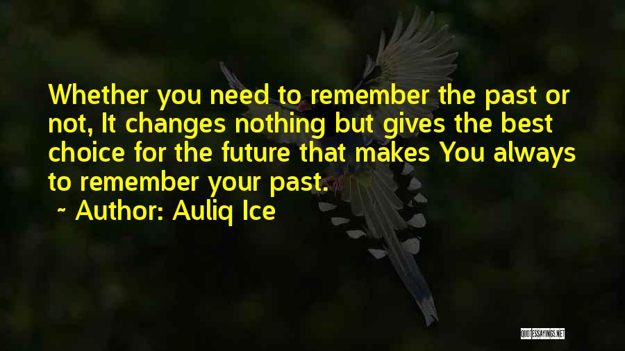 Best Past Time Quotes By Auliq Ice