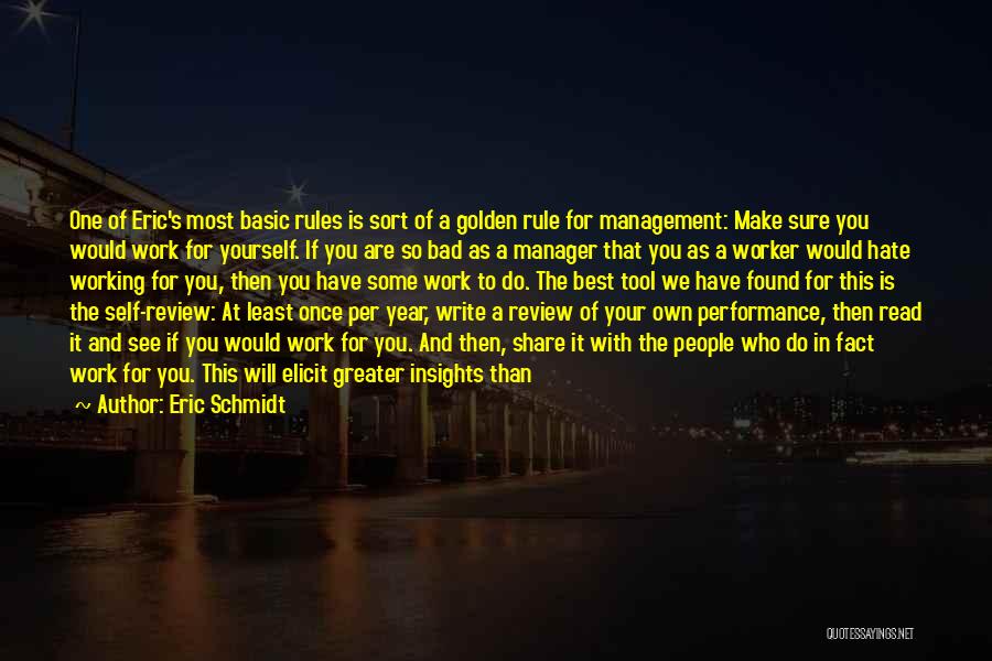 Best Performance Management Quotes By Eric Schmidt