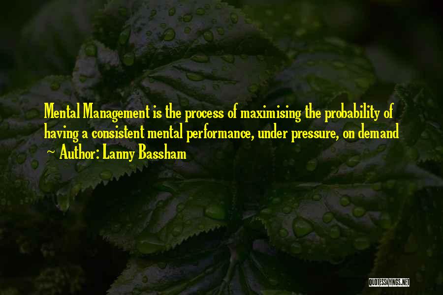 Best Performance Management Quotes By Lanny Bassham