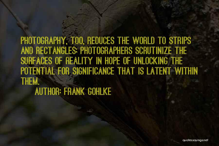 Best Photographers Quotes By Frank Gohlke