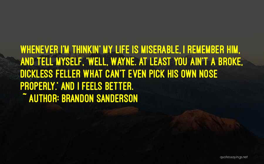 Best Pick Me Up Quotes By Brandon Sanderson