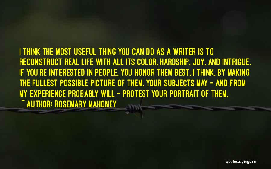 Best Portrait Quotes By Rosemary Mahoney