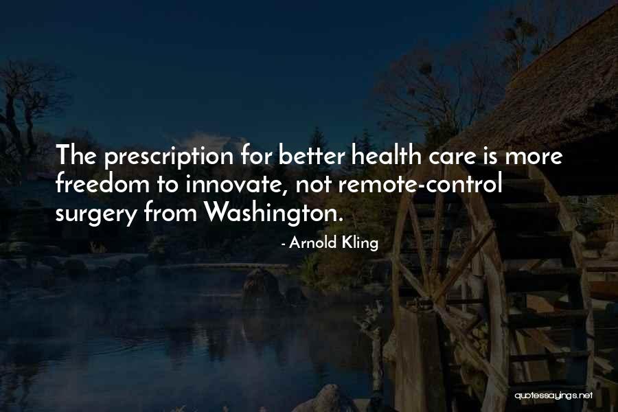 Best Prescription Quotes By Arnold Kling